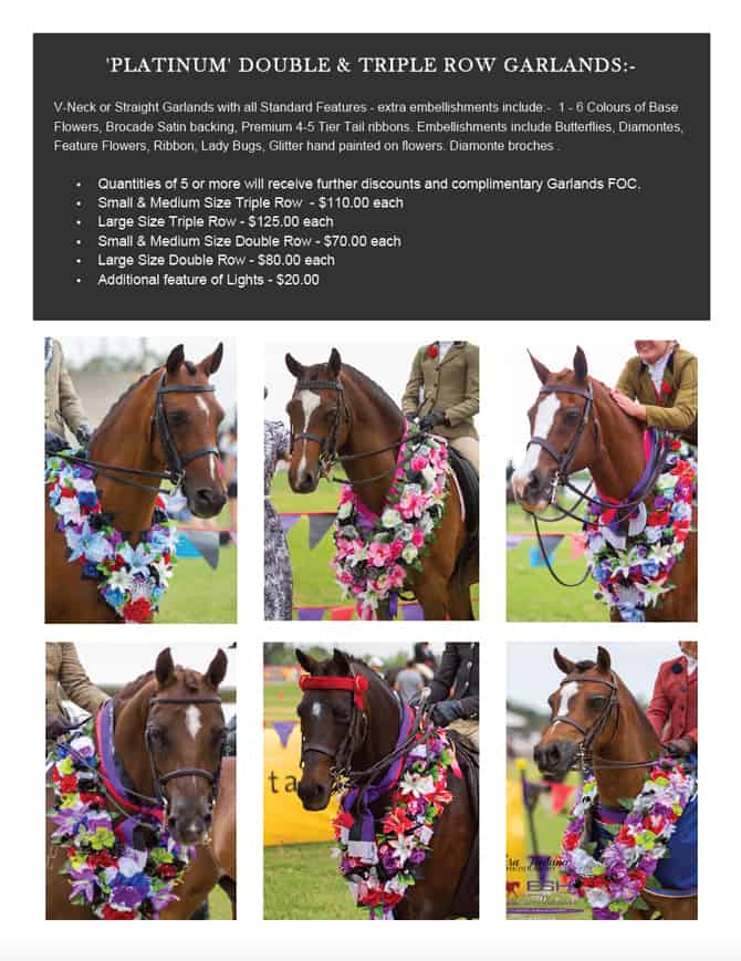 garland ordering postage emmaswebsite com au horse flower size